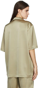 Nanushka Green Venci Short Sleeve Shirt