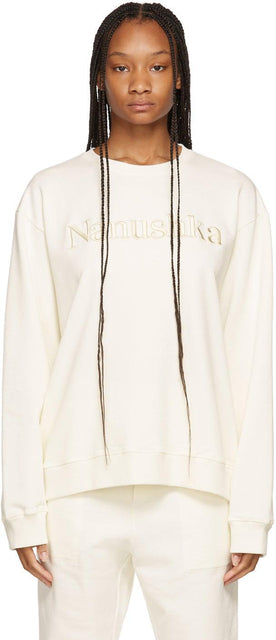 Nanushka Off-White Remy Sweatshirt - Sweat-shirt de remie hors blanc Nanushka - Nanushka Off-White Remy Sweatsirt