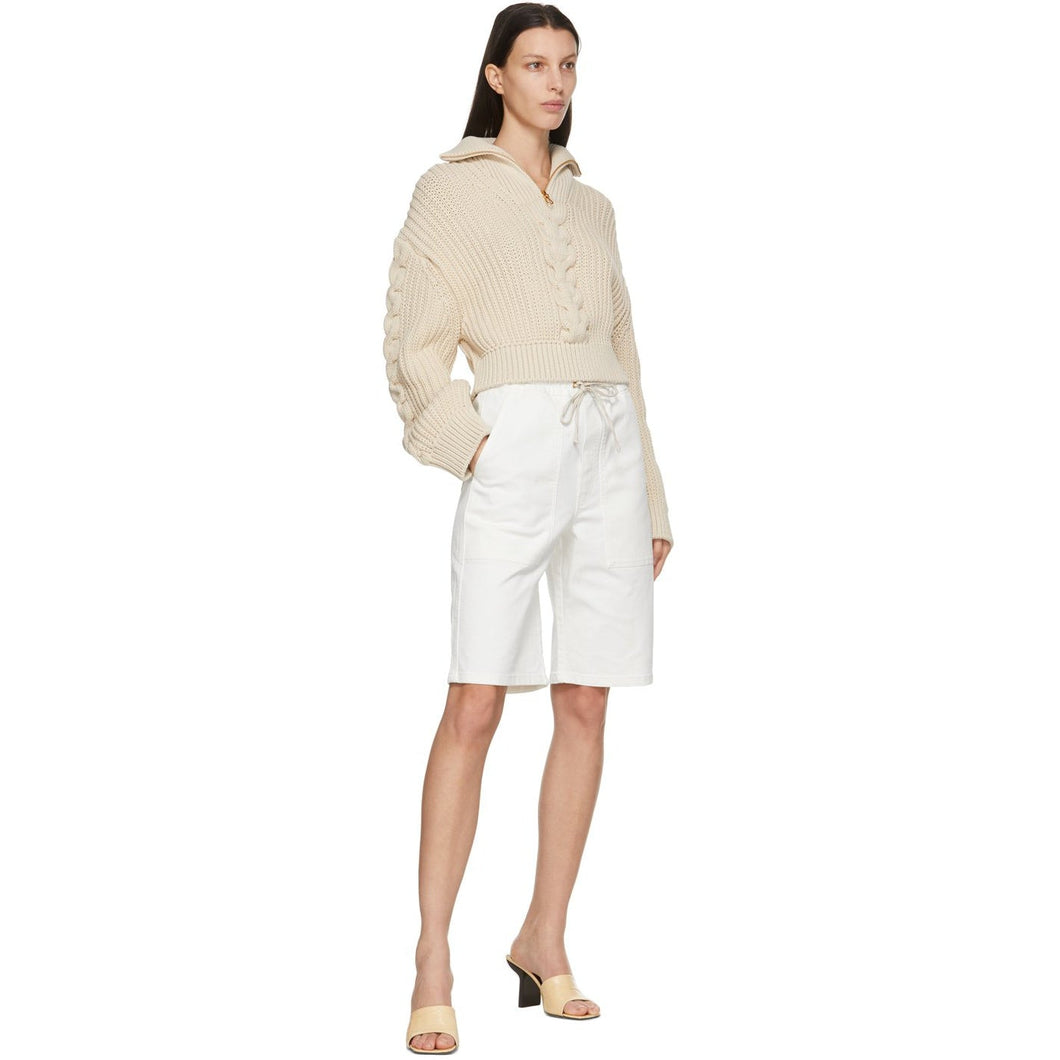 Nanushka White Denim Hadi Shorts