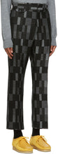 Needles Black Wool Checkered Trousers