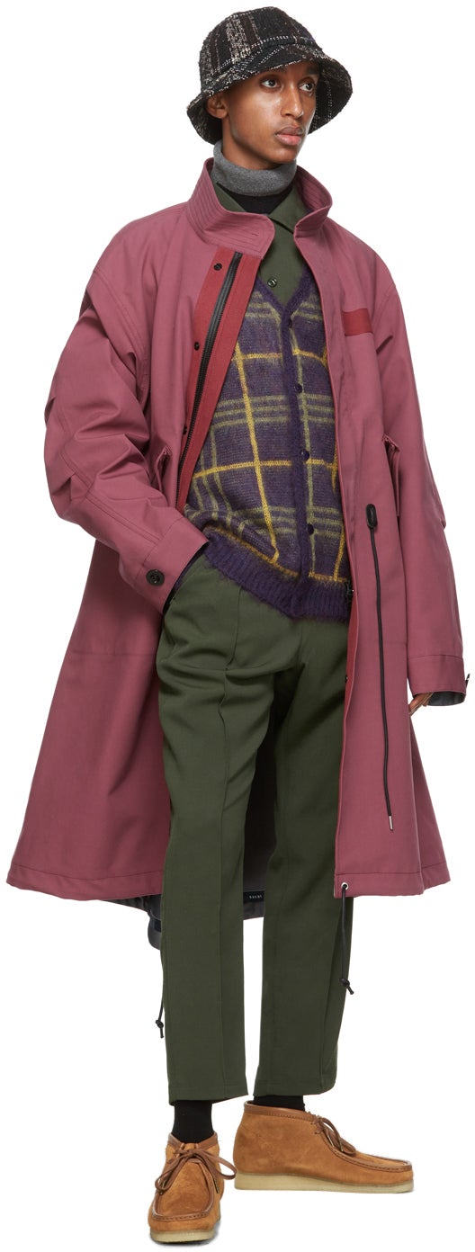 Needles Khaki Doeskin Warm-Up Track Pants