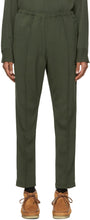 Needles Khaki Doeskin Warm-Up Track Pants - Pantalons de piste d'échauffement de l'échauffement de Kaki Kaki - 바늘 Khaki diskkin 워밍업 트랙 바지