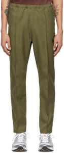 Needles Khaki Twill Lounge Pants - Pantalon Lounge Twill Kaki Aiguilles - 바늘 카키 능직 라운지 바지