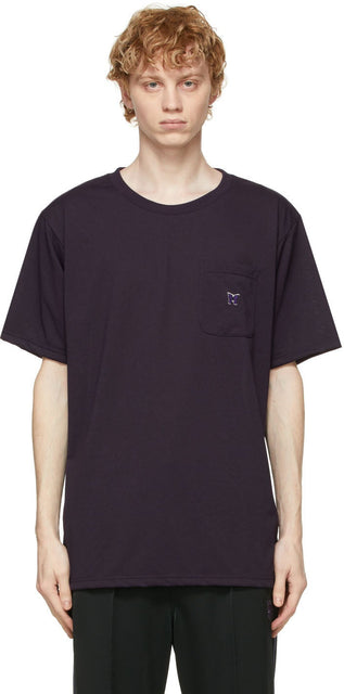 Needles Purple Logo T-Shirt - T-shirt de logo pourpre aiguilles - 바늘 보라색 로고 티셔츠