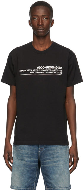 Neighborhood Black Archive No. 0201 Logic T-Shirt - Archives noires de quartier N ° 0201 T-shirt logique - 이웃 블랙 아카이브 번호 0201 논리 T 셔츠