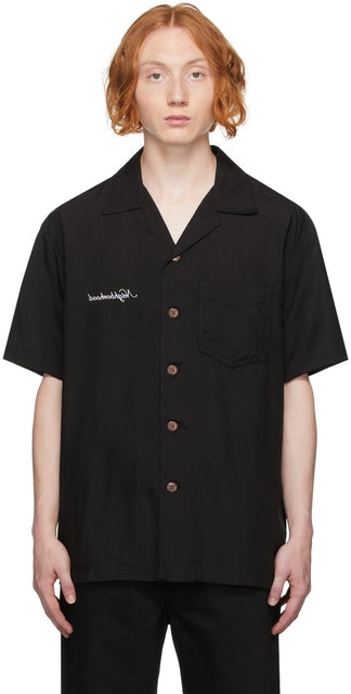 Neighborhood Black Big Youth Short Sleeve Shirt - Chemise à manches courtes pour jeunes de quartier noir - 이웃 흑인 큰 청소년 반팔 셔츠