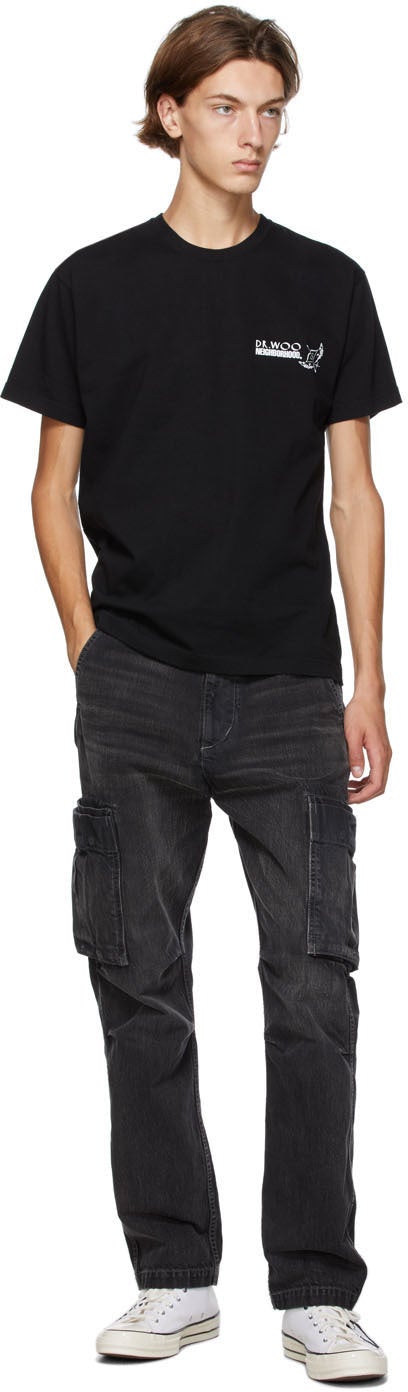 Neighborhood Black Dr. Woo Edition Arrow T-Shirt