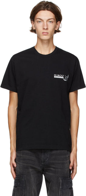 Neighborhood Black Dr. Woo Edition Arrow T-Shirt - T-shirt Arrow T-shirt Arrow de Woo Shaw - 이웃 Black Dr. Woo Edition Arrow T 셔츠