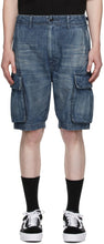 Neighborhood Indigo Washed Shorts - Short lavé Indigo de quartier - 이웃 인디고는 단락을 씻었습니다