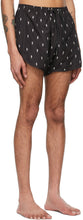 Neil Barrett Black Allover Thunderbolt Swim Shorts