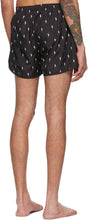 Neil Barrett Black Allover Thunderbolt Swim Shorts