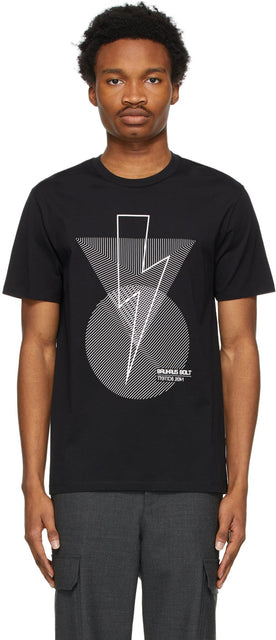 Neil Barrett Black Bauhaus Bolt T-Shirt - T-shirt boulon Bauhaus noir Neil Barrett - Neil Barrett Black Bauhaus Bolt T 셔츠