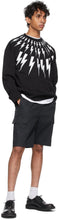 Neil Barrett Black Dropped Crotch Tapered Cargo Shorts