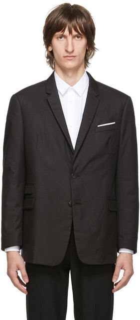 Neil Barrett Black Slim Regular Fit Blazer - NEIL Barrett Black Slim Slim Fit Blazer - Neil Barrett Black Slim Regular Fit Blazer
