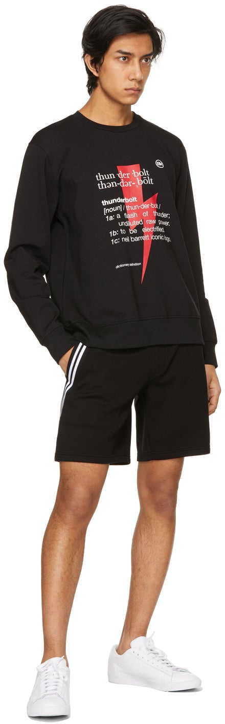 Neil Barrett Black 'Thunderbolt' Sweatshirt