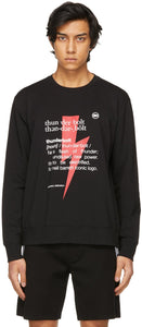 Neil Barrett Black 'Thunderbolt' Sweatshirt - Sweat-shirt Noir Barrett Black 'Thunderbolt' - Neil Barrett Black 'Thunderbolt'스웨터
