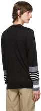 Neil Barrett Black Wool Crewneck Stripe Sweater