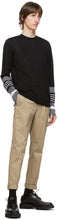 Neil Barrett Black Wool Crewneck Stripe Sweater