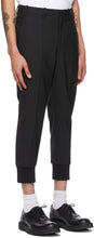 Neil Barrett Black Wool Travel Slim Low-Rise Trousers
