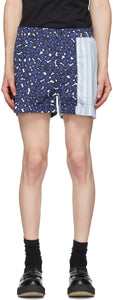 Neil Barrett Blue Multi-Print Shorts - Short multi-imprimé bleu NEIL Barrett - Neil Barrett 블루 멀티 프린트 반바지