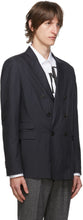 Neil Barrett Navy Skinny Fit Double-Breasted Blazer