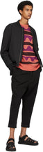 Neil Barrett Orange Striped Primitive Art Sweater