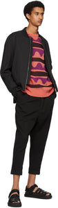 Neil Barrett Orange Striped Primitive Art Sweater