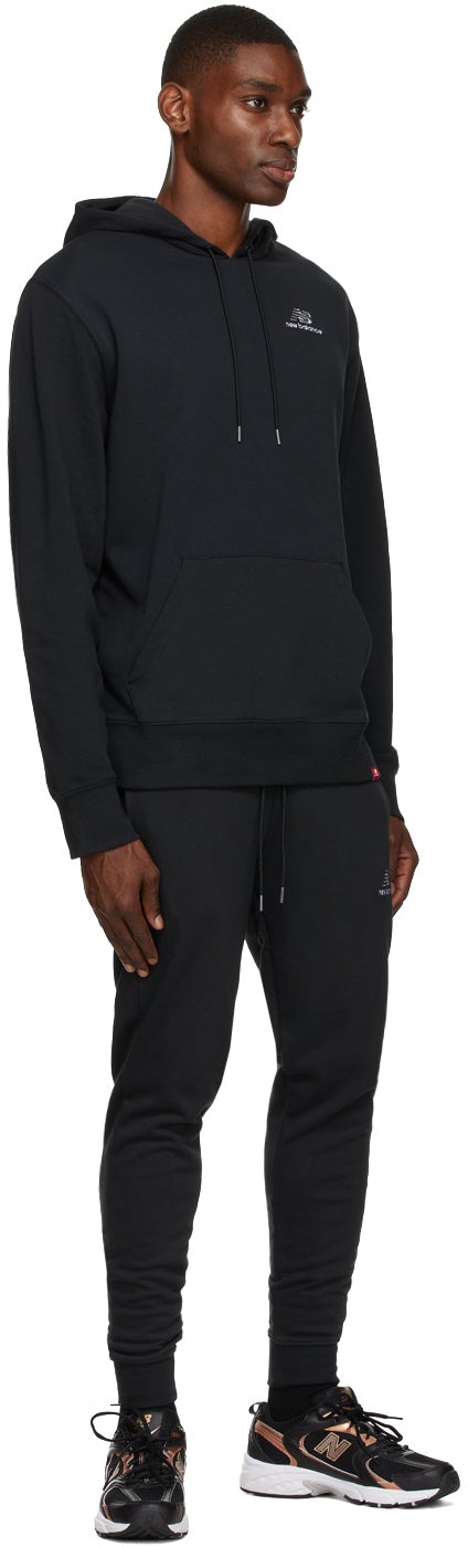 New Balance Black Essentials Embroidered Lounge Pants