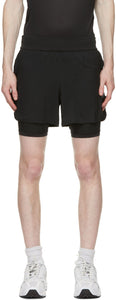 New Balance Black Q Speed Fuel 2-In-1 Shorts - Nouveau Solde Black Q Short de carburant 2-en-1 - 뉴 밸런스 블랙 Q 속도 연료 2-in-1 반바지