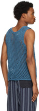 Nicholas Daley Blue Knit Garment-Dyed Vest