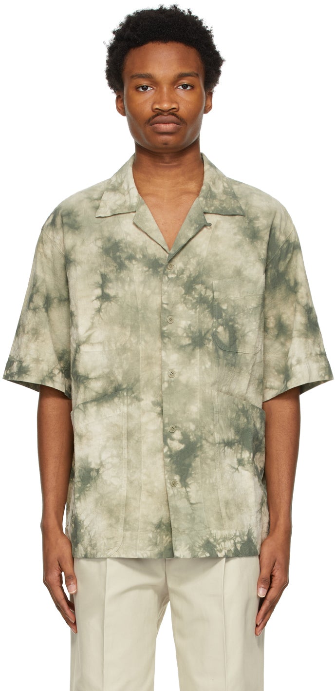Nicholas Daley Green Beach Short Sleeve Shirt - Chemise à manches courtes de Nicholas Daley Green Beach - Nicholas Daley 그린 비치 짧은 소매 셔츠