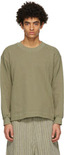 Nicholas Daley Khaki Waffle Sweatshirt - Sweat-shirt de gaufre de Nicholas Daley Khaki - Nicholas Daley Khaki Waffle Sweatshirt
