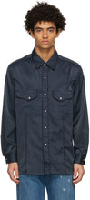 Nicholas Daley Navy Western Shirt - Chemise Western Nicholas Daley Navy Navy - Nicholas Daley Navy Western Shirt.
