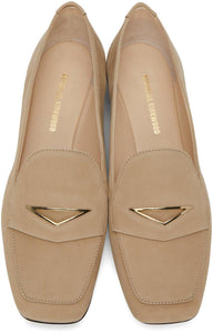 Nicholas Kirkwood Beige Nubuck Loaferina Penny Loafers