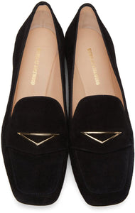 Nicholas Kirkwood Black Nubuck Loaferina Penny Loafers