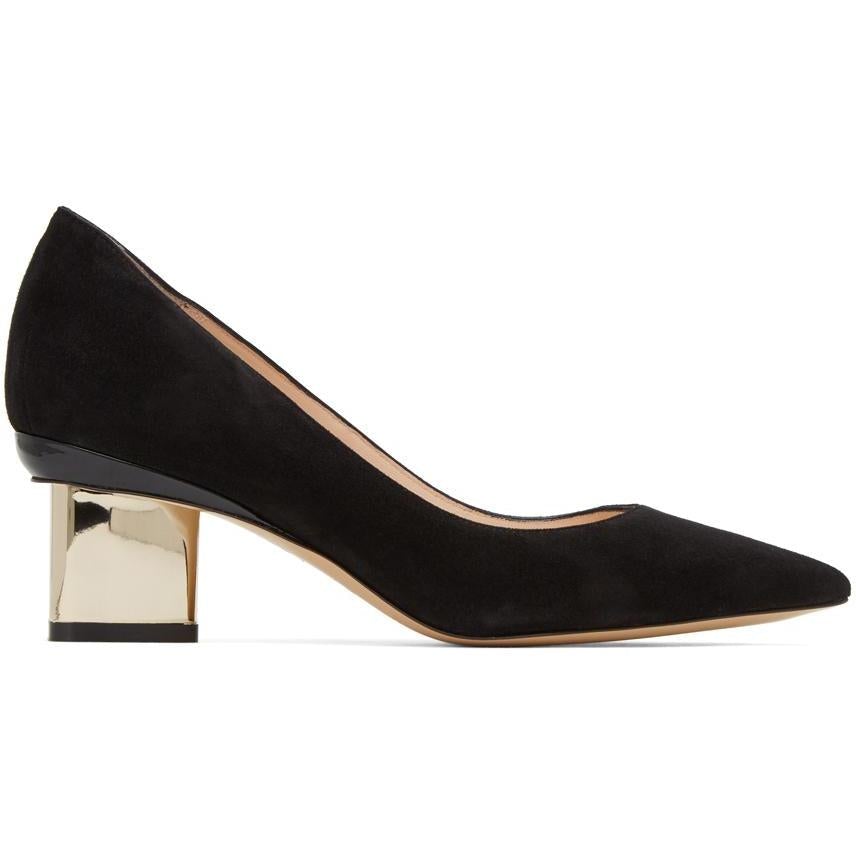 Nicholas Kirkwood Black Leather And Stretch Fabric Pointed Toe