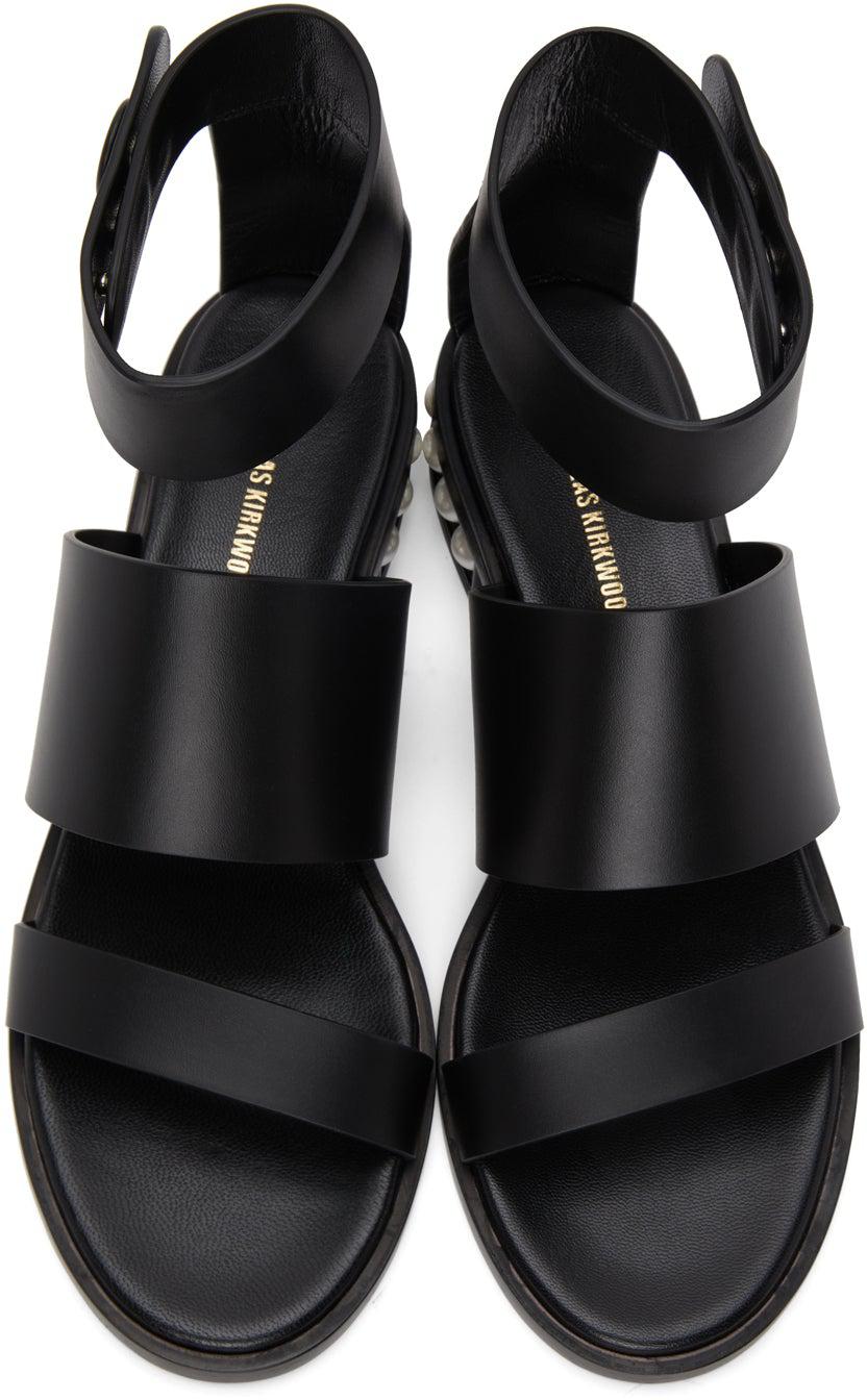 Nicholas Kirkwood Black Triple-Strap Casati Sandals