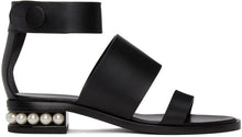 Nicholas Kirkwood Black Triple-Strap Casati Sandals - Nicholas Kirkwood Noir Triple Strap Sandales Casati - 니콜라스 Kirkwood Black 트리플 스트랩 Casati Sandals.