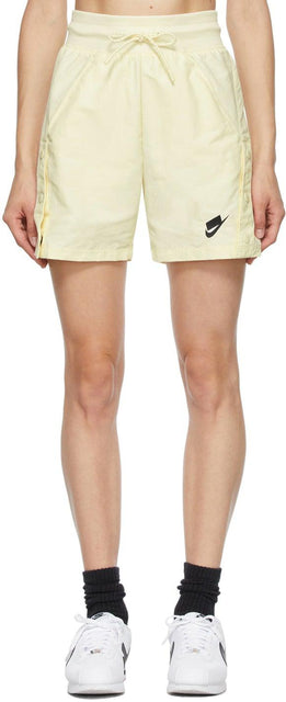 Nike Beige High-Rise NSW Shorts - Short NIKE BEIGE HAUTE HAUTE NSW - 나이키 베이지 고층 NSW 반바지