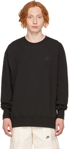 Nike Black Classic Logo Sweatshirt - Sweat-shirt de logo Nike Noir Classic - 나이키 블랙 클래식 로고 스웨터