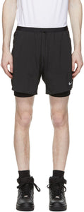 Nike Black Flex Stride Run Division 2-in-1 Shorts - Nike Black Flex Stride Division Division 2-en-1 Short - Nike Black Flex Storide Run Division 2-in-1 반바지
