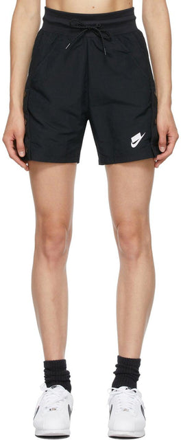 Nike Black High-Rise NSW Shorts - Short NIKE NIKE HAUTE RESUNT NSW - 나이키 블랙 고층 NSW 반바지