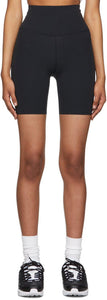Nike Black Infinalon Yoga Luxe Shorts - Nike Black Infinalon Yoga Luxe Shorts - Nike Black Infinalon 요가 Luxe 반바지