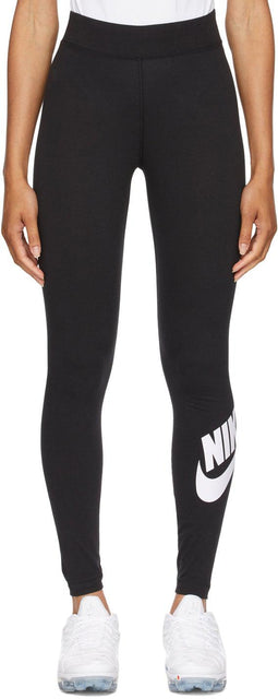 Nike Black Sportswear Essential High Waisted Leggings - Nike Black Sportswear Essential Leggings à taille haute - 나이키 블랙 스포츠웨어 필수 하이 웨이스트 레깅스