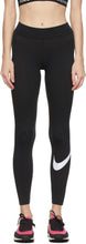 Nike Black Sportswear Essential Swoosh Leggings - Nike Black Sportswear Essential Swoosh Leggings - 나이키 블랙 스포츠웨어 필수 Swoosh 레깅스