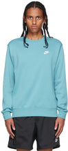 Nike Blue Sportswear Club Sweatshirt - Sweat-shirt Nike Blue Sportswear Club - 나이키 블루 스포츠웨어 클럽 스웨터