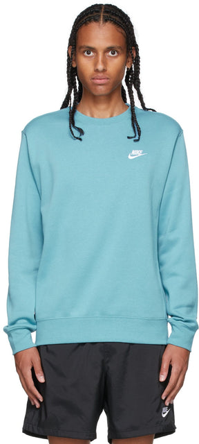 Nike Blue Sportswear Club Sweatshirt - Sweat-shirt Nike Blue Sportswear Club - 나이키 블루 스포츠웨어 클럽 스웨터