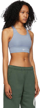 Nike Blue Swoosh Long Line Sports Bra