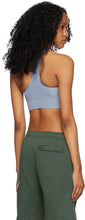 Nike Blue Swoosh Long Line Sports Bra