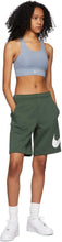 Nike Blue Swoosh Long Line Sports Bra